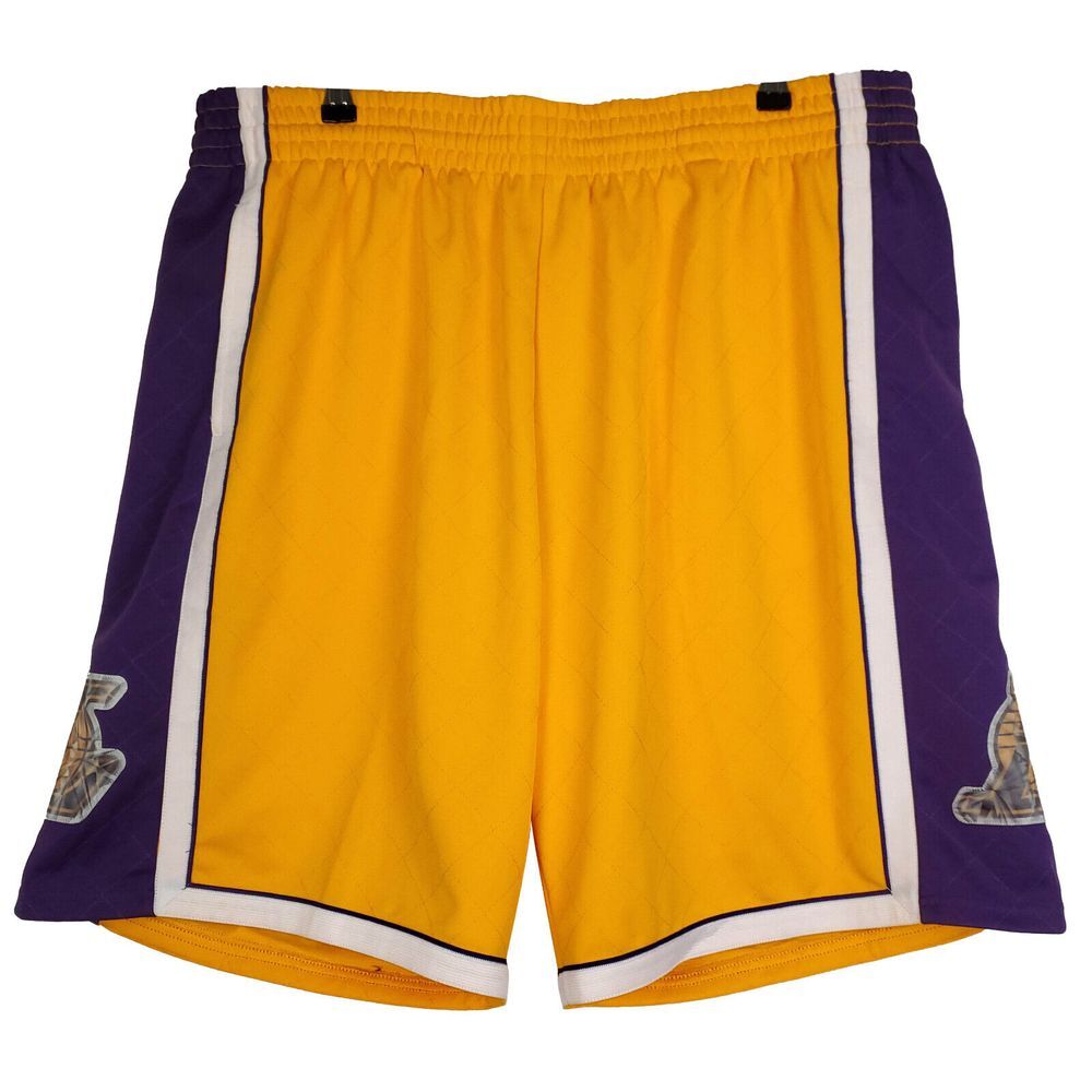LA Lakers Mitchell &‎ Ness NBA 2XL XXL Jersey Shorts 75th Anniversary Yellow New